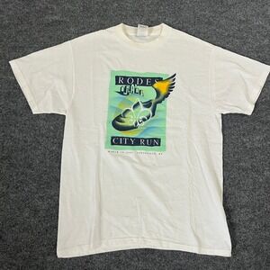 Delta T-shirt Mens Size XL White Rodes City Run 2003 Louisville KY Vintage